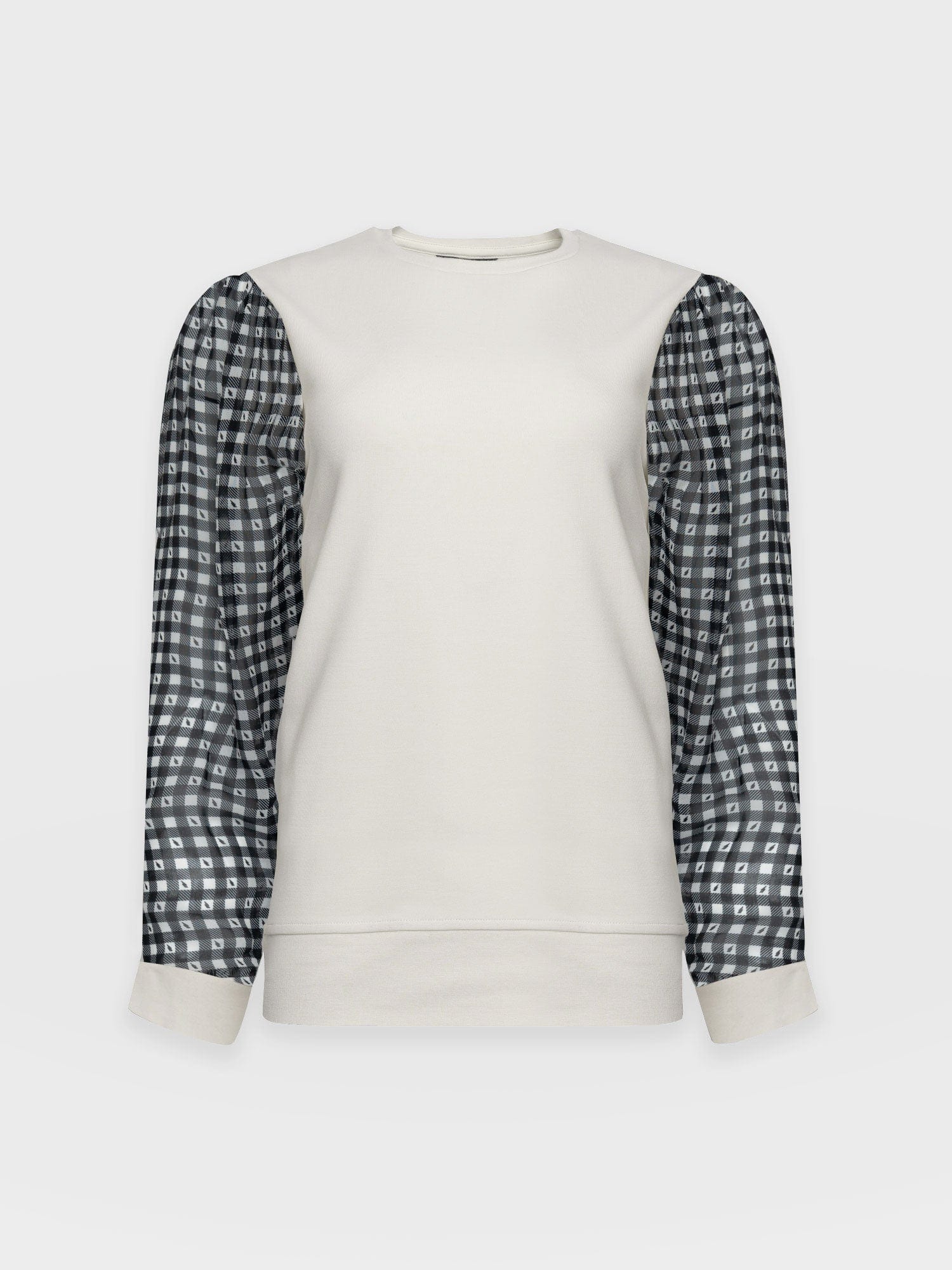 Midnight Sweater Cream Lightning Gingham - Women's Sweaters | Saint + Sofia® UK